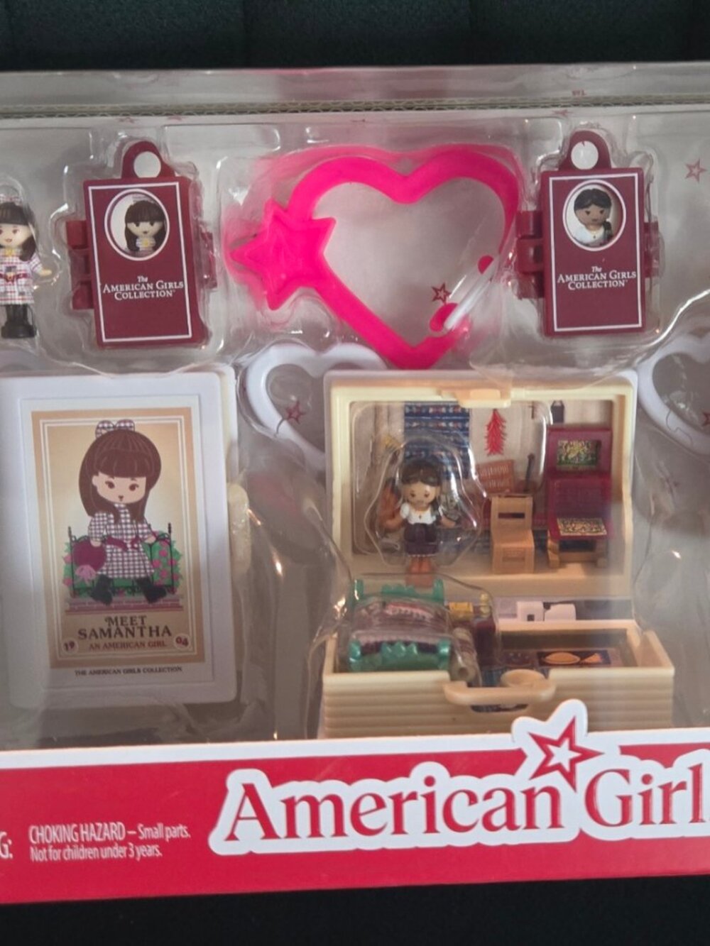 Polly Pocket x American Girl Dolls Playset 3pk with Keychain